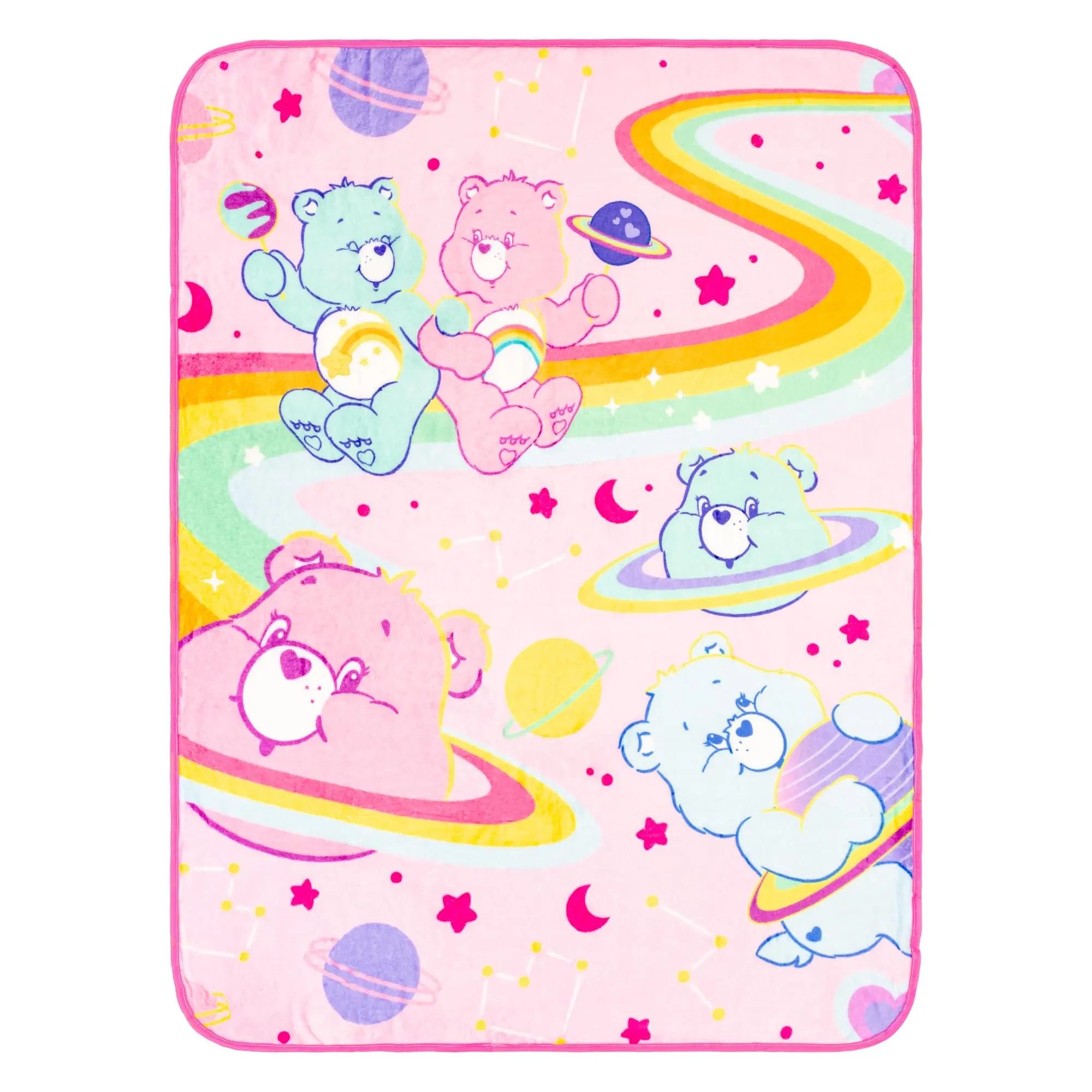 Care Bears Cosmic Theme Cozy Fleece Blanket - Soft Cozy Throw, Fleece Fabric, 45x60 Inches, Delivers Warmth and Wonder