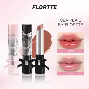 FLORTTE NEW Glass Sea Collection Solid Lip Gloss Long-Lasting Shine No Cup Staining Glossy lip stain Cosmetic lip products Makeup Lipstick Beauty