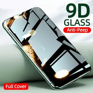 Anti-Spy Tempered Glass Film, Full Screen Privacy Protection, Drop-Resistant Phone Protector, Customized Case Type, Apple Compatible