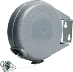 Retractable Clothesline Heavy Duty Retracting Clothes Line Outdoor and Indoor with Durable ABS Shell and 38 Feet Extruded PVC Line,with Lock to Prevent Sagging