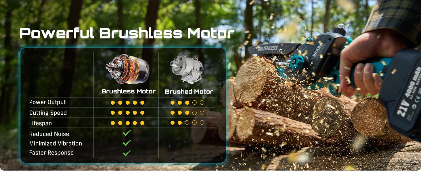 SEESII Mini Chainsaw Cordless, 8 Inch & 6 Inch Electric Chainsaw with 2 Batteries & Auto Oiler, 1000W Brushless Handheld Chain Saw for Tree Branch Wood Cutting, Garden Tools Gift for Men Dad Husband M8 Ace CS800 #NewArrival SEESII Mini Chainsaw Cordless, 8 Inch & 6 Inch Electric Chainsaw with 2 Batteries & Auto Oiler, 1000W Brushless Handheld Chain Saw for Tree Branch Wood Cutting, Garden Tools Gift for Men Dad Husband M8 Ace CS800 #NewArrival