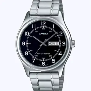 MTPV006D-1b2 New Casio black face day and date dial easy to see time men's  beautiful watch