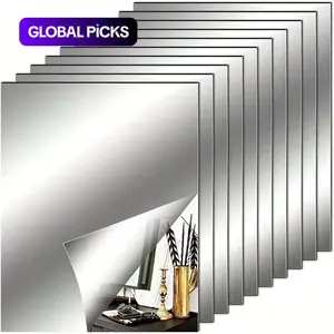 4pcs/6pcs Square Acrylic Decorative Mirror Wall Stickers, Decoration Sticker, Shatterproof and Removable Adhesive, Ideal for Bedroom Living Room Office Kitchen Bathroom Entrance Dance Studio Gym #GLOBAL PICKS