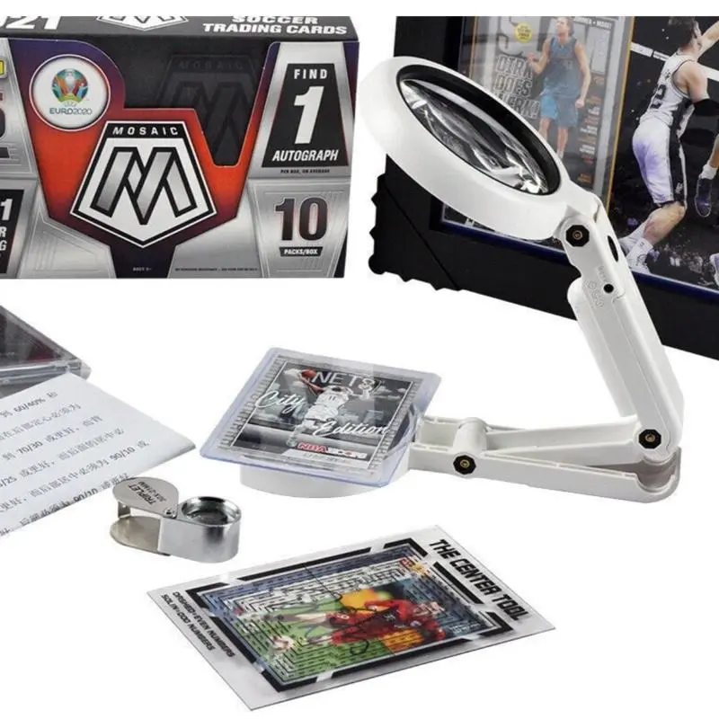 Poke’ & Sports Grading Kit Centering Tool w/ 30X Magnifying Glass & LED PSA SGC