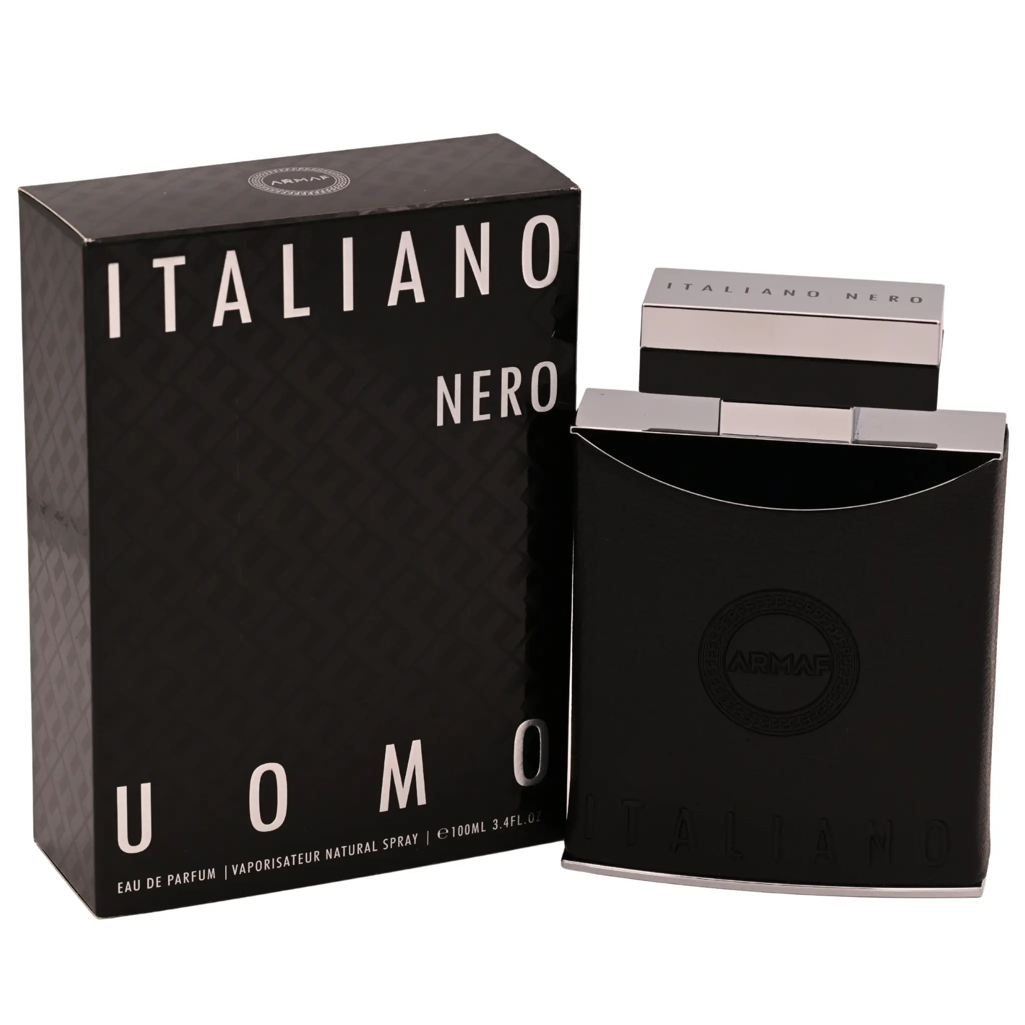 Giorgio Armani Italiano Uomo Nero Eau de Parfum for Men - Concentrated Aromatic Woody EDP Fragrance with Bergamot, Patchouli, 3.4 fl oz Black Spray Perfume, Concentrated Perfume, Amber, Citrus, Lavender, Everyday Luxury Men's Fragrance, Legnoso Aromatic G
