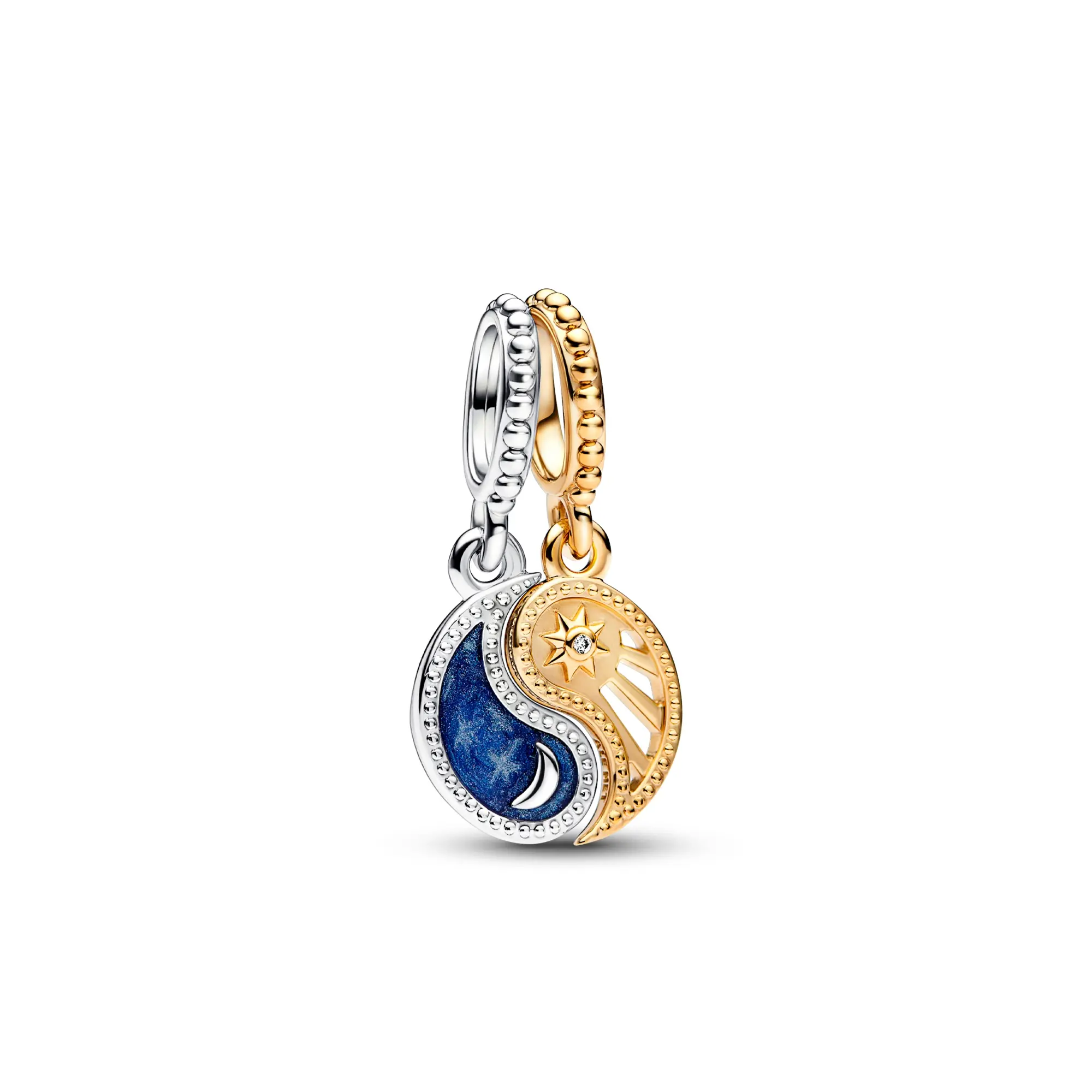 Pandora Two-tone Splittable Sun & Moon Dangle Charm 762678C01