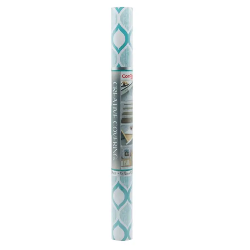 212 MAIN Self-Adhesive Vinyl Shelf Liner - 16 ft x 18 in Single Roll, Durable, Dustproof Household Dust Cover, Blue Furniture Protector for Shelves & Drawers