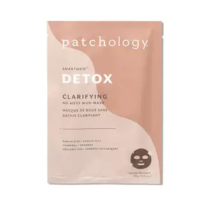 Patchology Detox SmartMud No-Mess Mud Mask Minimize Pores & Improve Skin Texture Volcanic Ash, Kaolin Clay & Charcoal skin care products pores remover
