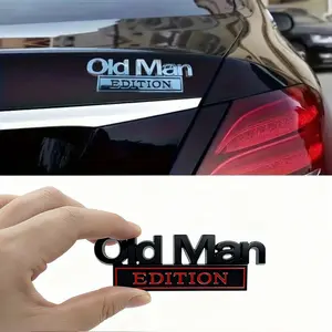 3D Gel Funny Old Man Emblem Sticker - Built to Last, Easy to Apply Automotive Exterior Decoration Accessory for Cars, SUVs