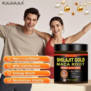 ROLI&ROLA Shilajit Sandwich Vegan Gummies.With Maca Root,Horny Goat Weed,Ashwagandha-Male Healthcare Dietary Superfood 90 Count.
