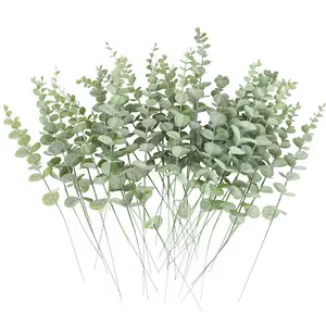 36 Pcs Artificial Eucalyptus Leaves Stems, Plants, Realistic Touch, Home Office Decorative Floral Bouquet Centerpiece Decor, Wedding Decoration