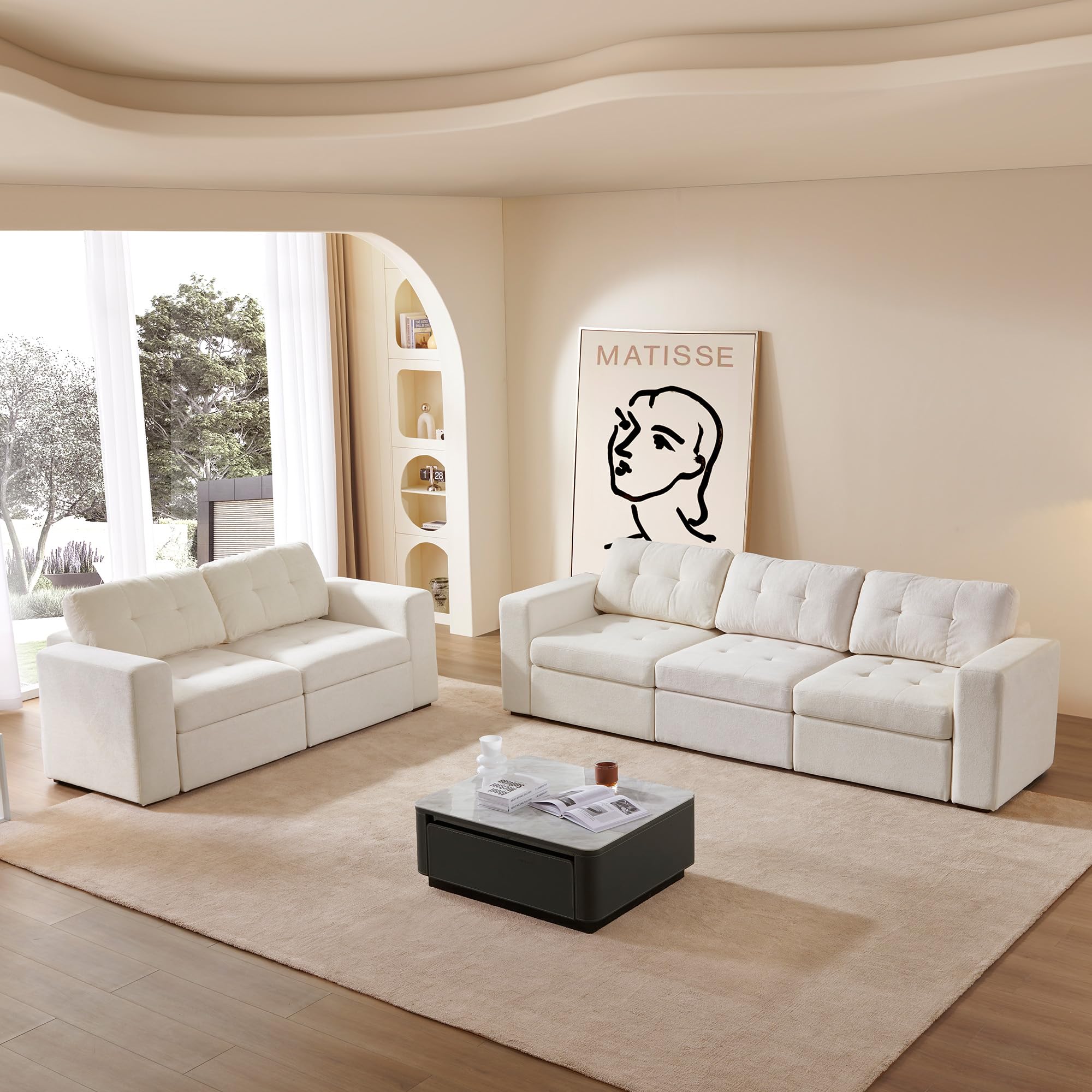 Giratree Oversize Modular Sectional Couch, Convertible U Shaped Sofa with Storage, 9 Seater Sofa Modular with Ottomans and Reversible Chaise for Living Room, Office