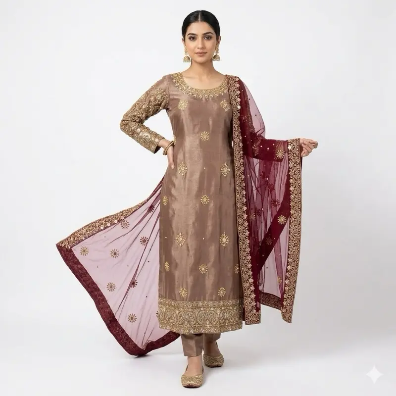 Grey long dress pakistani - TikTok Shop