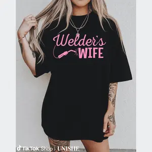 Metal Worker & Welder's Wife Cotton Tee – Comfortable Blacksmithing Shirt