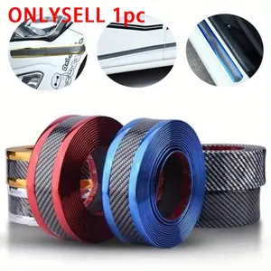 Car Stickers Anti Scratch Door Sill Protector Rubber Strip Carbon Fiber Car Threshold Protection Bumper Film Sticker Car Styling