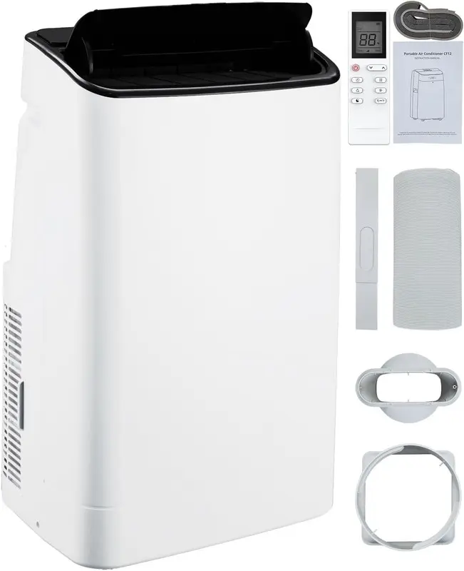 Garvee Portable Air Conditioner 14000 BTU, Air Conditioners 3-in-1 A/C Unit Dehumidifier & Fan for 500-700 Sq.Ft Rooms, 52 dB Quiet, 24H Timer, AC Unit for Bedroom Apartment Dorms, Window Kit Included, White