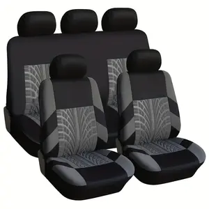 9pcs Car Seat Covers with Crafted Embossing Design, Suitable for Sedans Suv Vans, Durable and Easy to Clean Interior Accessories