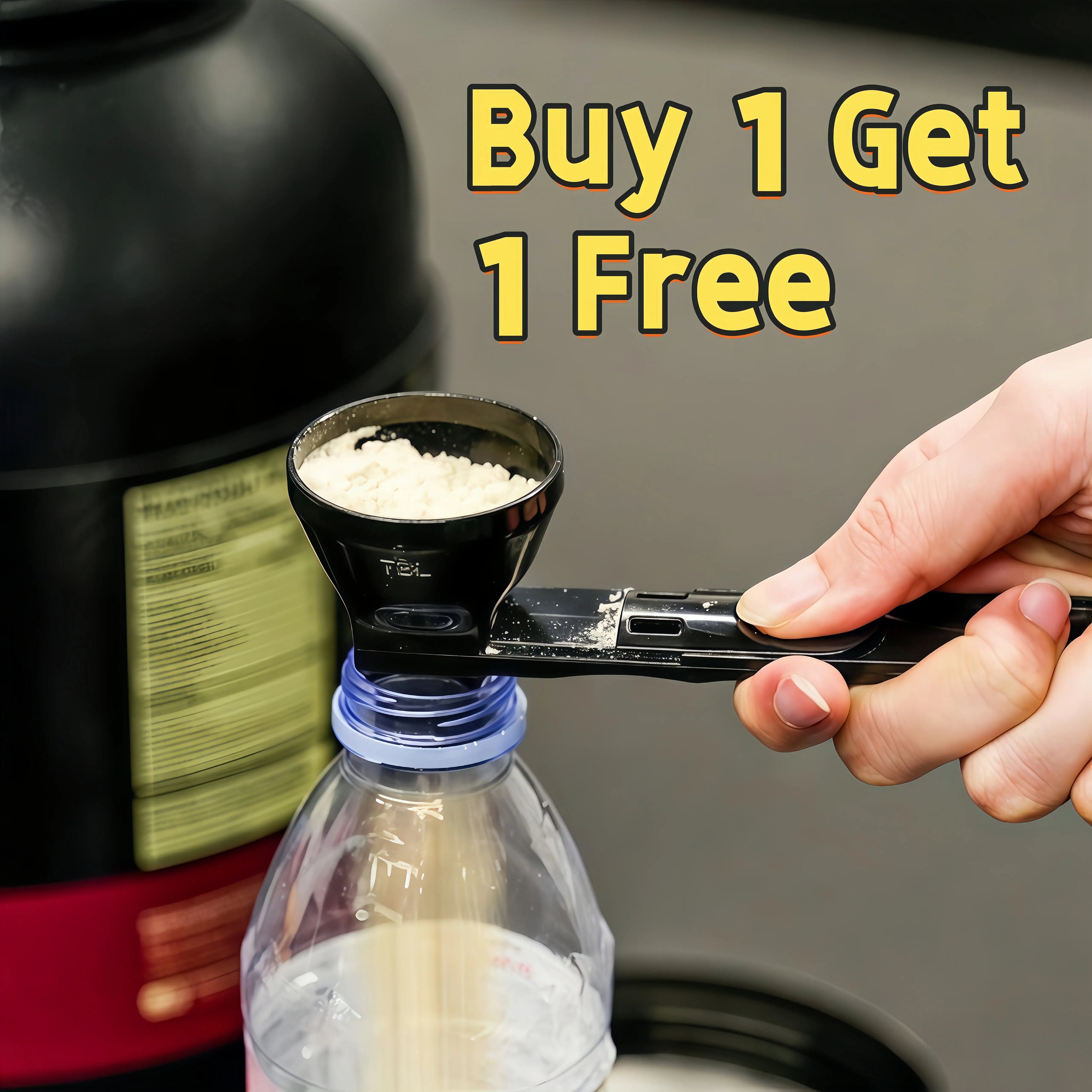 [Buy 1 Get 1 Free] Protein Powder Sliding Spoon,High Quality Funnel for Pre Workout Creatine  Powder Formula,Coffee Milk Smoothie Chocolate Powder Kitchen Utensils BPA Free Plastic,Perfect Gift for Valentine's Day Father's Day Anniversary