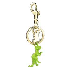 Cute 3D Bright Green Dinosaur Keychain, Personalized Bag Charm, Trendy Gift & Toy