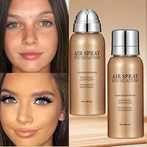 Spray Foundation – Waterproof & Sweat-Proof, Long-Lasting Full Coverage | Fine Mist, Brightening, Lightweight & Portable Airbrush Finish