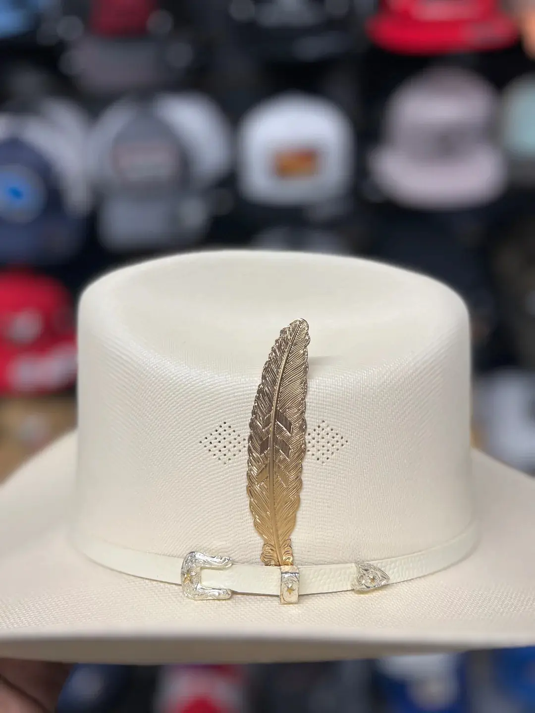 STAINLESS STEEL HAT FEATHER #7