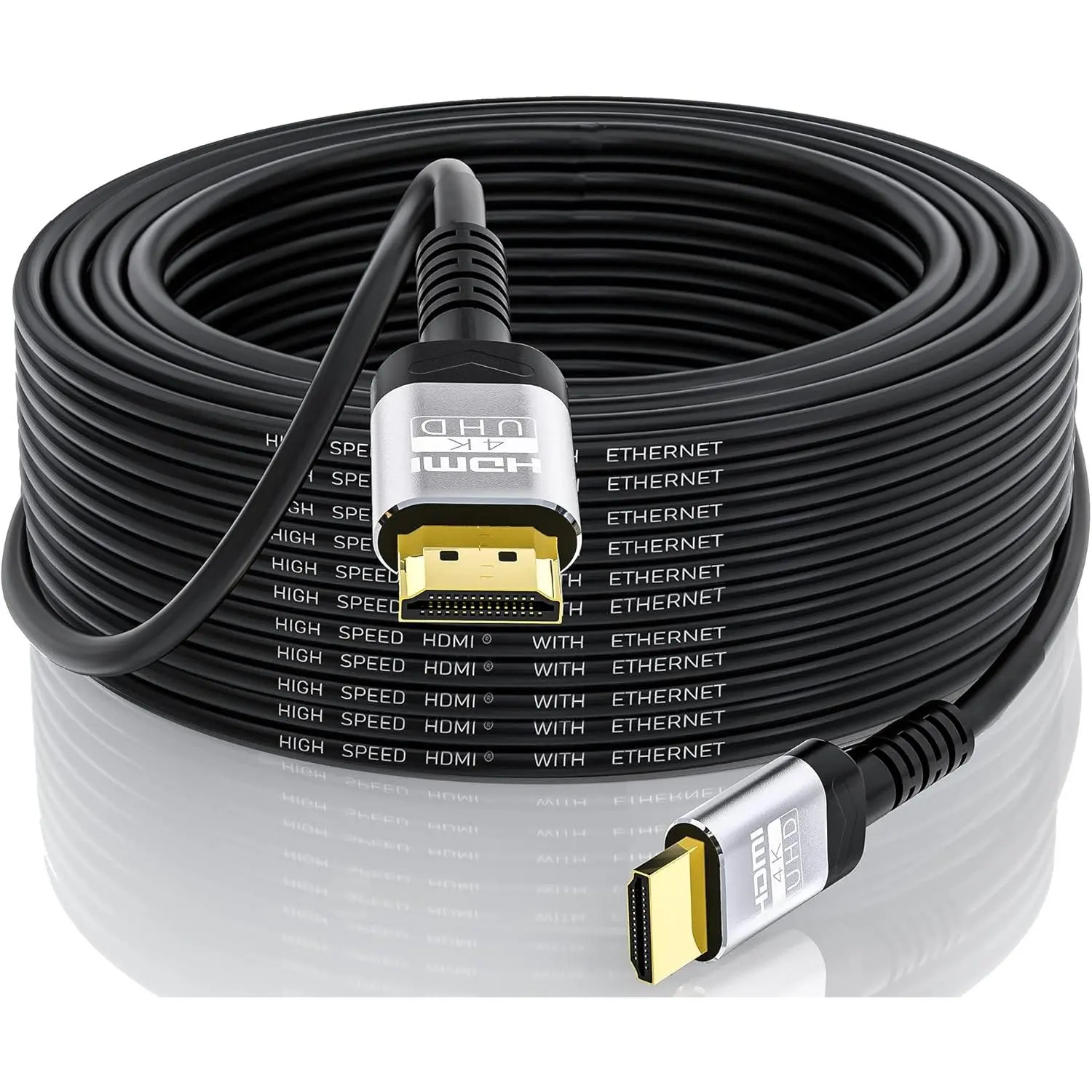 4K HDMI Cable 50Ft | High Speed HDMI 2.0 Cable 4K@60Hz 2K 1080P 3D ARC Ethernet HDMI Cord | for UHD TV Monitor Laptop Xbox PS4/PS5 ect (15m)