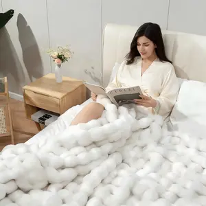 Cozy Loop Cloud Blanket Ultra-Soft Marshmallow Feel Plush All-Season Warmth Thick Cold Defense Layer Dreamy Neutrals & Blue-Grey Ombré Perfect for Lounging & Movie Nights Durable Hypnotic Comfort Sky-Hug in Fabric Form Soft Cozy Throw