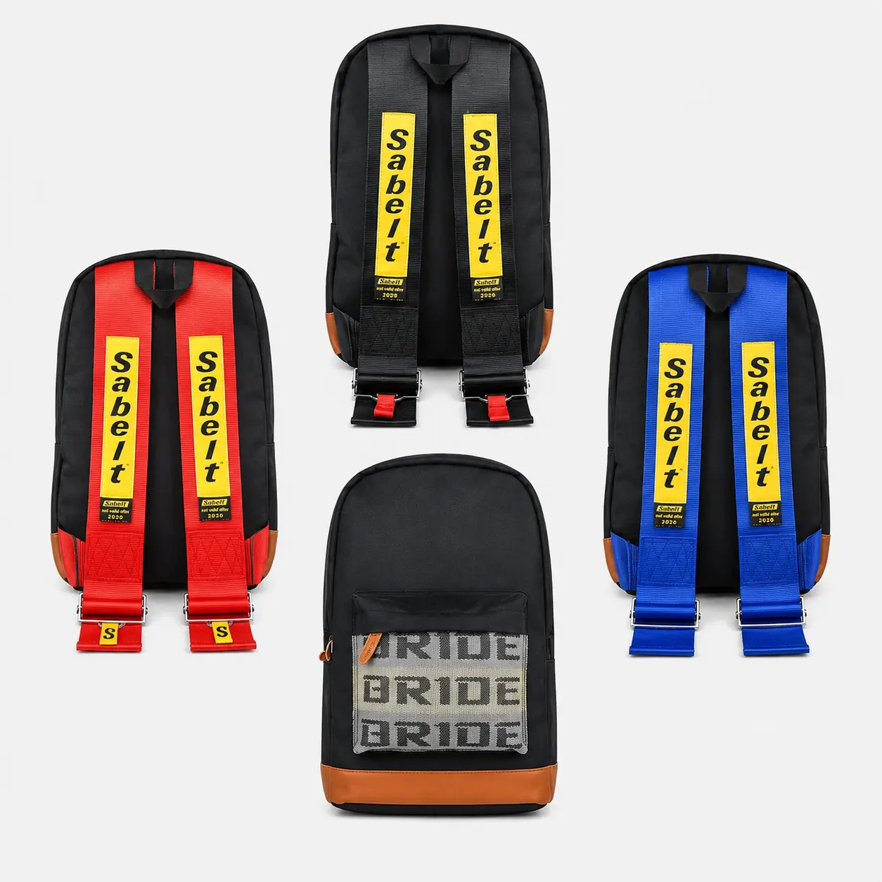 JDM Style Canvas Backpack with Racing Harness Straps, Adjustable Metal Buckle, Built-in Organizer, Zipper, Padded Shoulders for Youth Back to School Haul & Commuting, Racing Look, Internal Pocket, Adjustable Strap, School/Travel, Cycling, Unisex, Athletic
