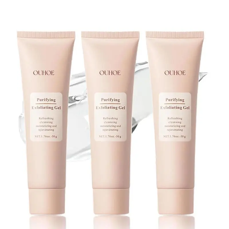 Gentle Exfoliating Gel Scrub - Non-Toxic, Moisturizing Cleanser for Hands & Smooth Skin Routine, Hydrating Purifying Alcohol-Free Skincare for All Skin Types, 68g Face Scrubs & Peels, Exfoliator, Solid Gel, Hydration, Adults