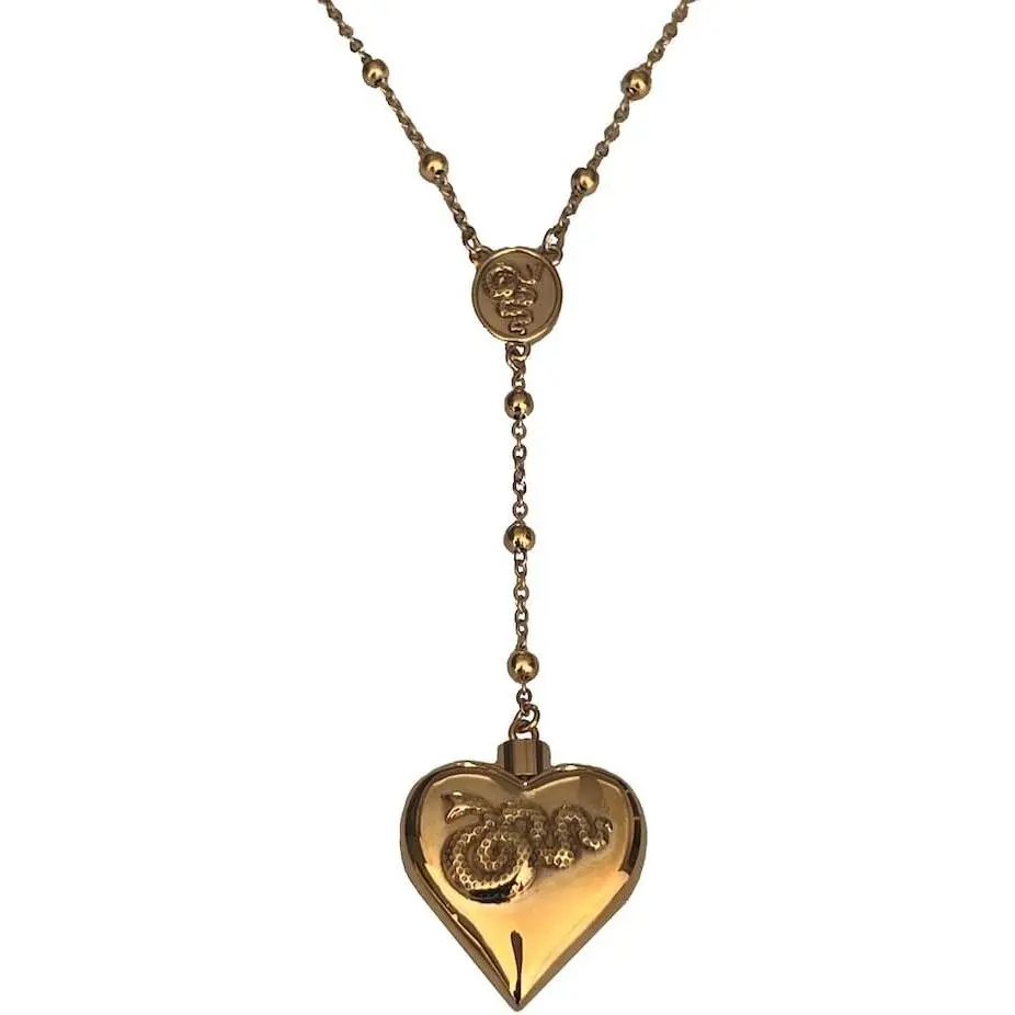 LDR Necklace – Live. Dare. Repeat. Collection | Stainless Steel Statement Necklace for Women & Men | Heart Necklace Chain with Locket Jewelry