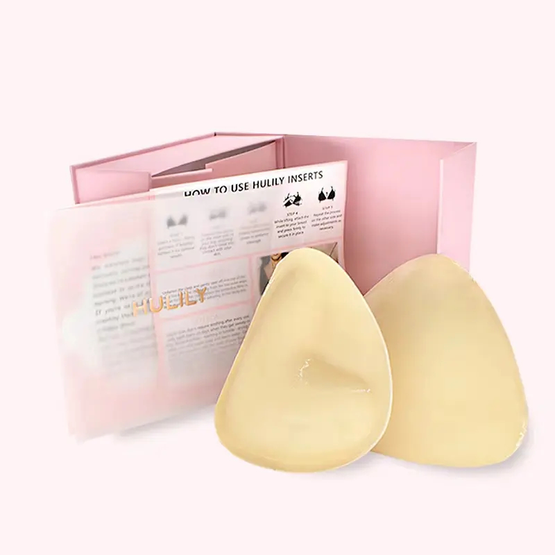 HULILY Women's Sticky Push Up Bra Cups - Feminine Double-Sided Adhesive Inserts, Instant Seamless Boost, Versatile for Key Outfits, Essential Underwear Accessories