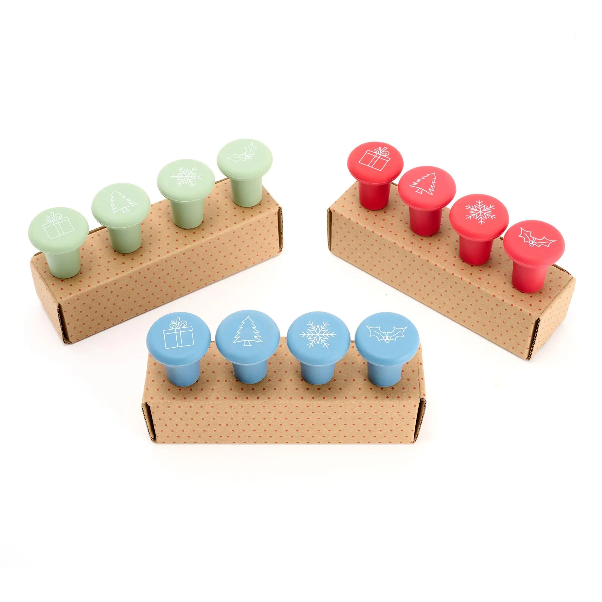 Henning Lee Set of (3) 4-Piece Bottle Stoppers