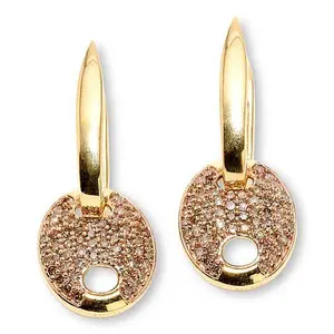 Rarities Fine Jewelry Rarities Champagne Diamond Hugger Earrings with Removable Charm