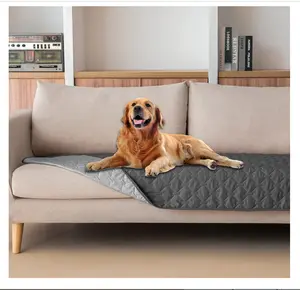3X Stronger Waterproof Pet Blanket, Scratch Proof Furniture Protector for Dogs Cats, Reversible Cover 30x70 Inch, Dark Grey/Light Grey