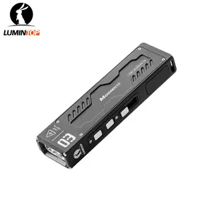 LUMINTOP MoonBox 3.0 EDC Flashlight: 1200Lm, Red/Green Laser Pointers for pet play, 365nm UV & RGB side lights. IPX-6 waterproof, impact-resistant aluminum. USB-C charging, OLED display. Great gift for hiking, camping & emergencies!