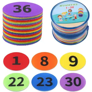 Carpet Markers with Numbers 1-36 for Classroom Supplies Teachers and , 36 Pack 4" Floor Dots Rug Circles Marker Spot for Elementary