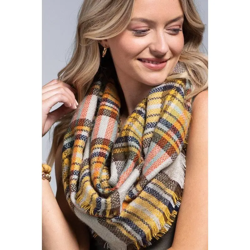 Breaking Out Infinity Scarf - Mustard