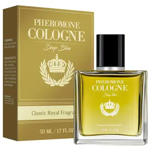 Pheromone Cologne for Men, Cologne for Men to Attract Love, Pure Premium Pheromone Perfume Essential Oil, Lasting Fragrance for Long Time, 1.7Fl Oz, Black