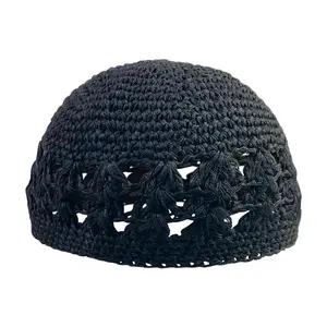 Strechable One Size Crochet Beanie Weave Kufi Skull Cap