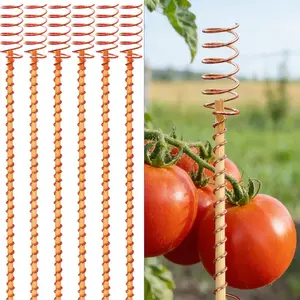 6pcs Copper Rods for Garden,Copper Garden Stakes,13'' Electroculture Gardening Antenna for Gardening Tensor Rings Electro Culture Coil Wire for Growing Plants Support for Outdoor Plants Stakes