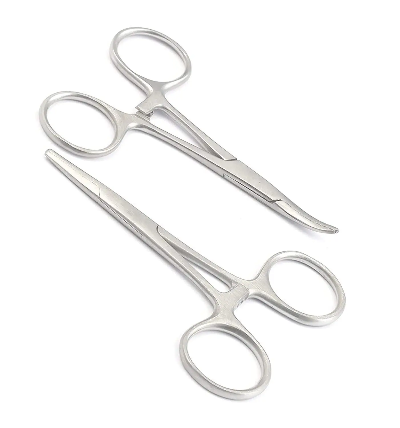 3.5-inch Stainless Steel Curved Locking Forceps with Serrated Tips - Precision Grip Tool for Jewelry-Making, Beading, DIY Crafts