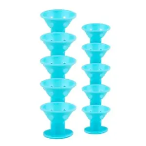 10Pcs/Lot Heatless Hair Curlers Soft Silicone No Heat Hair Rollers for Sleeping Lazy Curling Rods Wave Formers DIY Hair Styling Tools for Natural Wavy Hair Curls No Heat Hair Curling Set for Women Girls