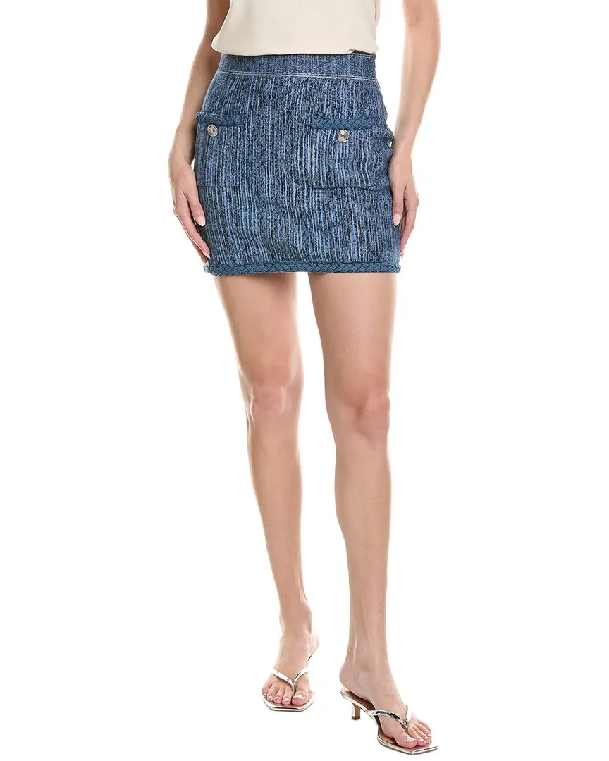 Milly Soleil Pinstripe Knit Mini Skirt
