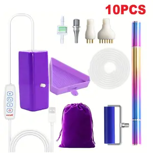 DIY Vacuum Suction Diamond Painting Tool Set, Metal Drill Pen, Rolling Wheel, Plastic Heads, Storage Bag, Complete Kit for Crafting, DIY Craft Supplies, Diamond Painting Kits, Diamond Art Tools