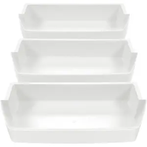 2187172 Replacement Refrigerator Door Bin Shelf Compatible with Most Roper, Kitchenaid, Kirkland and Whirlpool models Refrigerator Door Bin White - 3 PCS