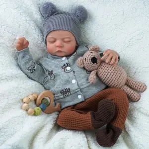Babeside Lifelike Reborn Baby Dolls Boy - 17-Inch Soft Body Realistic Full Body Vinyl Real Life Baby Dolls with Toy Accessories for Kids Age 3 +