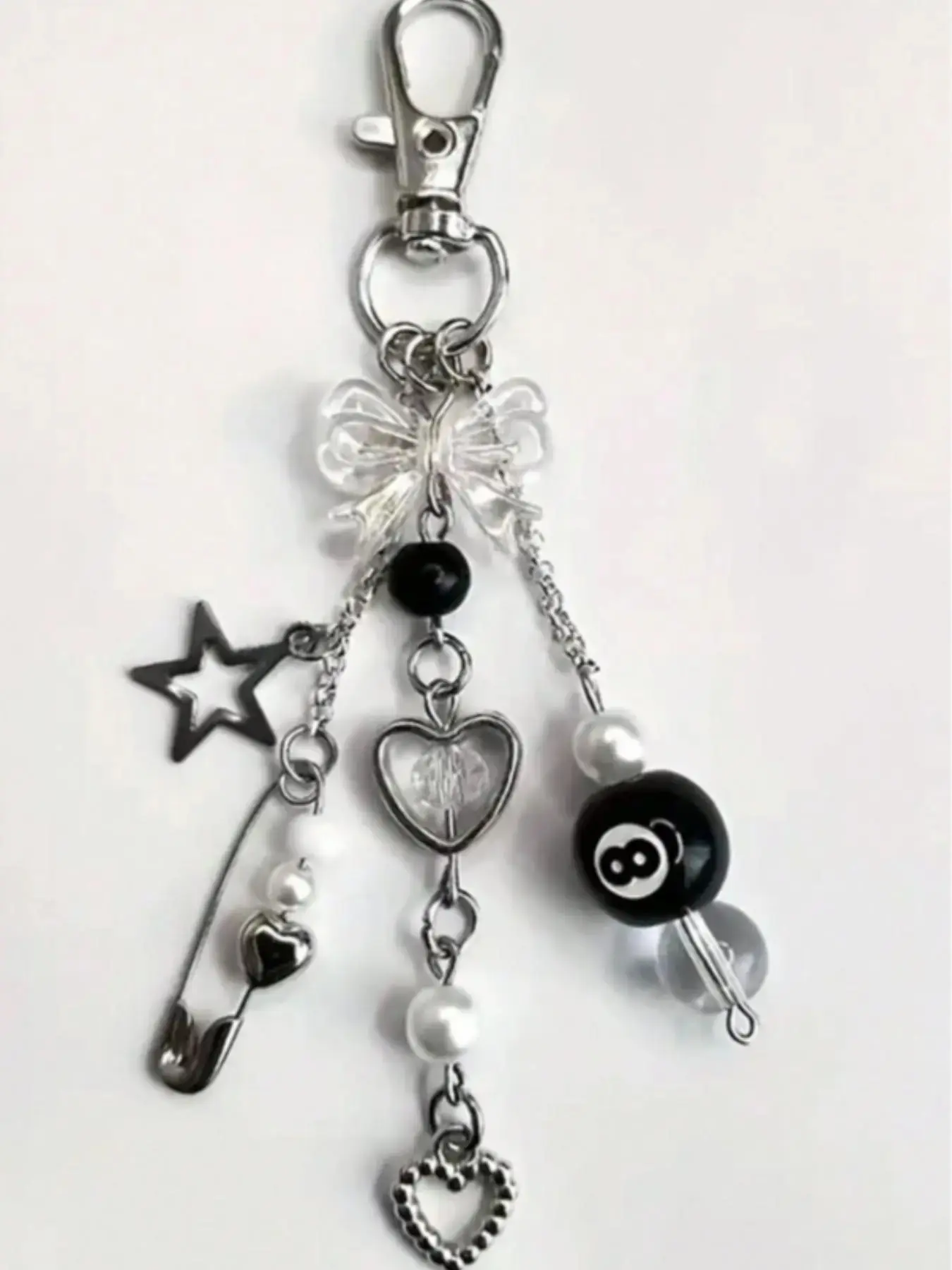 Punk Style Keychain, Fashionable Keychain for Women & Men, Trendy All-match Keychain for Birthday Gift, Stylish Keychain, Cool Keychains, Key Rings
