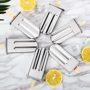 Stainless Steel Popsicle Molds, 6 Popsicle Makers Reusable Stainless Steel Sticks Ice Pop Mold for Kids and Adults Kitchen Utensils