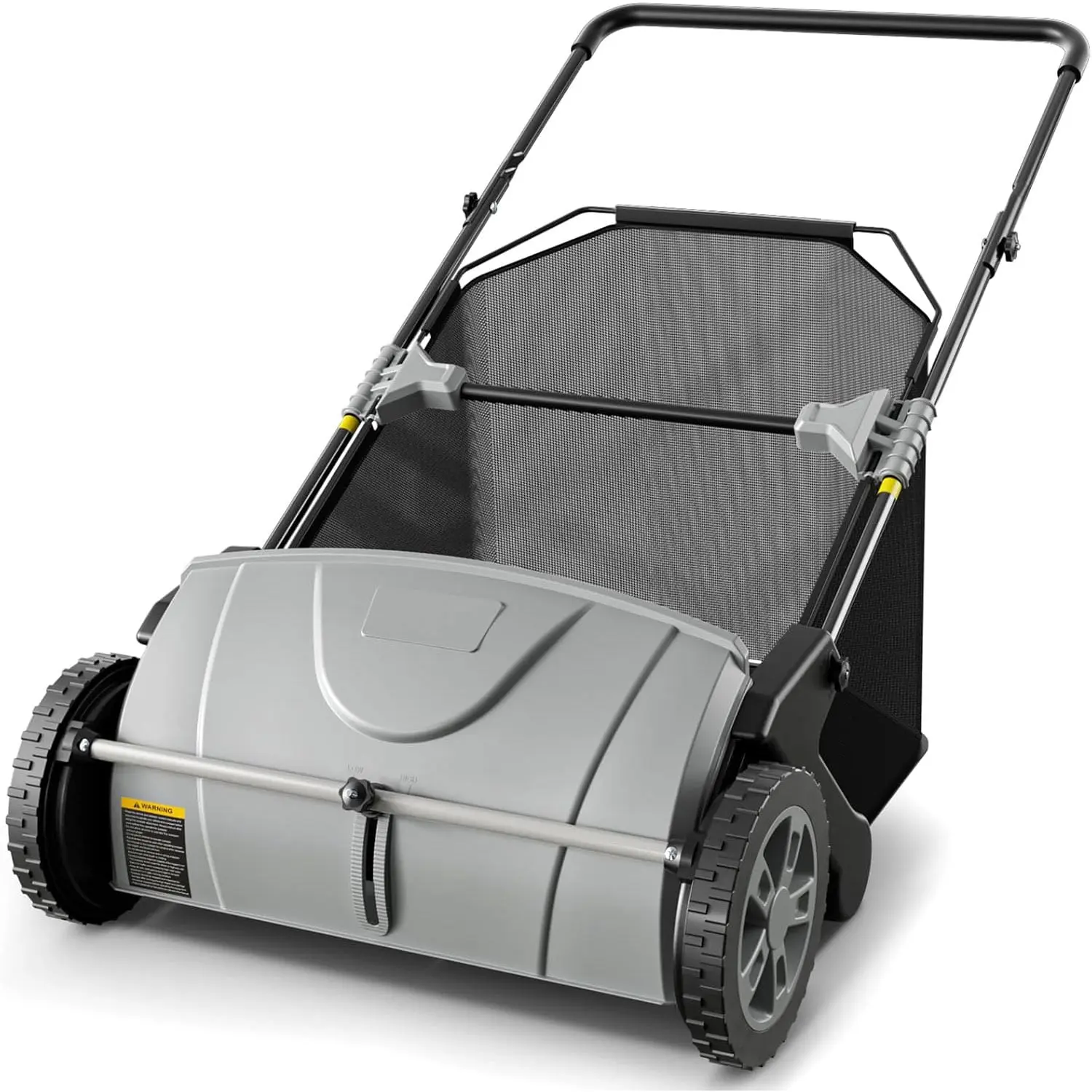 21" Push Lawn Sweeper with 3.5 Cu.Ft Hopper, 4-Brush Leaf Collector Picker | Adjustable Height Yard Sweeper for Leaves, Grass Clippings, Pine Needles and Light Yard Debris