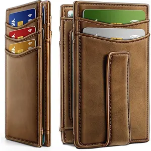 Slim Bifold Wallet for Men - Leather Rfid-Blocking Wallet Featuring Card Slots, Cash Compartment, And ID Holder, Sleek Design, Perfect Gift for Father'S Day And Thanksgiving